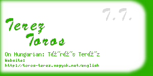 terez toros business card